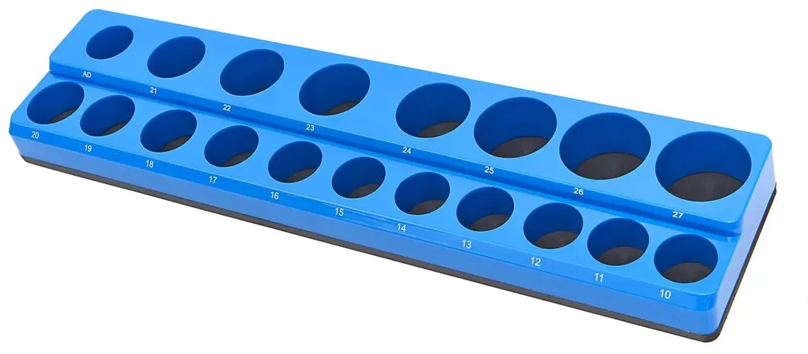 HBM Magnet-Zubehörhalter für 19 Stück 1/2 Zoll metrisch, blau