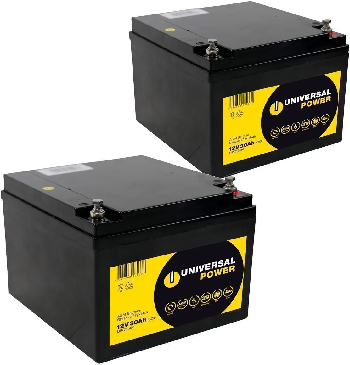 Ersatzakku für Freerider FR 1683, FR 1683P2 Scooter 24V 2 x 12V 30Ah