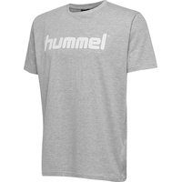 hummel Herren Hmlgo bomuldslogo T shirts, Grey Melange, XXL EU