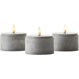Brilliant Bougie LED-Kerzen 3 St. grau