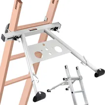 Vevor Leiterstabilisator 815x710x55 mm, verstellbare Füße, Abstandshalter für Ausziehleitern, Wandleiterzubehör für Dachrinnen, Wandleiter-Abstandshalter, rutschfeste Gummifüße, Tragkraft: 150 kg