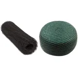 Windhager Vogelschutznetz Vogelabwehrnetz Baumnetz Ortonet schützt Obstbäume vor Vogelfraß, 13 x 13mm, Größe 10 x 4m, schwarz, 06014 & Meister Vogelschutznetz 10 x 5 m - grün - 12 x 12 mm Maschenweite