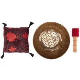 Bodhi Tibetische Klangschale mit Blume des Lebens Gravur 1 St
