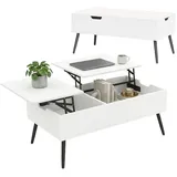 Homcom Couchtisch Weiß Spanplatte 50 x 58 x 100 cm