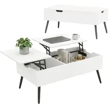 Homcom Couchtisch Weiß Spanplatte 50 x 58 x 100 cm