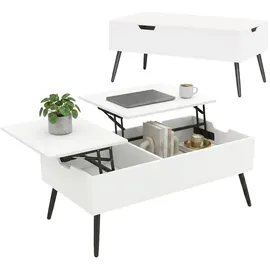 Homcom Couchtisch Weiß Spanplatte 50 x 58 x 100 cm