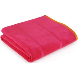 Strandtuch S.OLIVER "s. Oliver Strandtuch", pink (pink, orange), B:90cm L:180cm, Walkfrottier, Walkfrottier, Handtücher (Packung), leichte Qualität