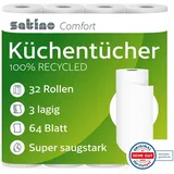 Satino by WEPA Papierküchenrolle 3 lagig - 32 Rollen - 64 Blatt pro Rolle (32-St)
