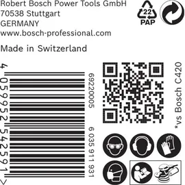 Bosch C470 Schleifpapier Ø 150 mm K 120 50-tlg.