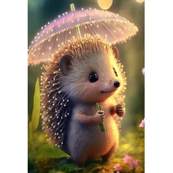 Diamond Painting - Igelchen im Sonnenlicht