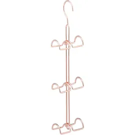 Relaxdays Handtaschenbügel 6 Haken, platzsparende Handtaschen Aufbewahrung, Taschenhaken Metall, Taschenhalter, kupfer,
