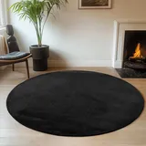 Ayyildiz Teppich JOY schwarz D: ca. 80 cm - Schwarz