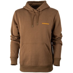 FORSBERG brauner Hoodie mit Logo auf Brust und Rücken