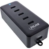 InLine 5-Port USB-C PowerHub, Ladegerät-Erweiterung 100W,