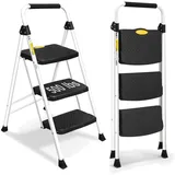 Trittleiter Klappbar 3 Stufen Haushalt Büro Stahl