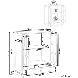 Beliani Sideboard CARLET 71 cm Weiß