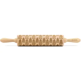 Folkroll Teigroller FOLKROLL "3D-Motiv-Teigrolle", braun, L:43cm, Teigroller, Boot