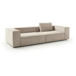 KAWOLA Sofa CARMO 3-Sitzer Feincord beige