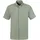 H.I.S. Kurzarmhemd "Regular Fit", Herren, Gr. L (41/42), N-Gr, grün (salbei), Web, Obermaterial: 100% Baumwolle, unifarben, regular fit, Rundhals, abgesteppte Kante, Hemden, in hochwertiger Struktur Optik