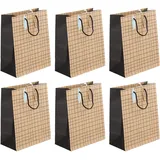 Clairefontaine 6x Minimalist, große Geschenkttasche 26,5x14x33 cm braun 28794-2C