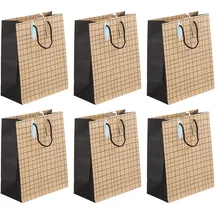 Clairefontaine 6x Minimalist, große Geschenkttasche 26,5x14x33 cm braun 28794-2C