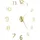 vidaXL 3D-Wanduhr Modernes Design 100 cm XXL Golden