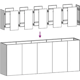 vidaXL Pflanzkübel 200 x 40 x 80 cm Schwarz