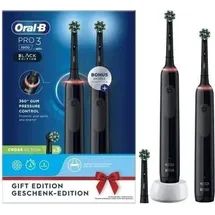 Oral B Pro 3 3900 + 2. Handstück schwarz/schwarz Gift Edition