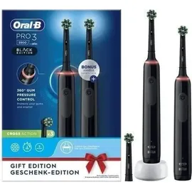 Oral B Pro 3 3900 + 2. Handstück schwarz/schwarz Gift Edition