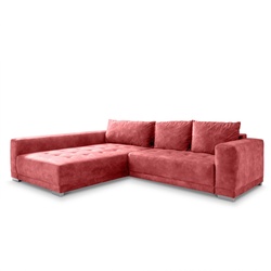 SOMETA Ecksofa London Stoff Coral