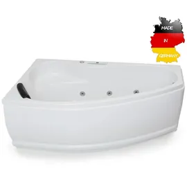 Basera Basera® Indoor Eck-Whirlpool Badewanne Formentera Links Classic 160 x 90 cm