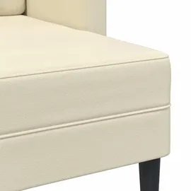 vidaXL 2-Sitzer-Sofa mit Chaiselongue L-Form Creme 125 cm Kunstleder
