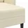 vidaXL 2-Sitzer-Sofa mit Chaiselongue L-Form Creme 125 cm Kunstleder