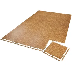 tectake® Schutzmattenset, 24-teilig mit 48 Randstücken, weich und rutschfest, leichte Reinigung und flexibel erweiterbar
