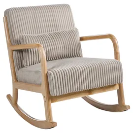Beliani Schaukelsessel SORSELE Cord 65 x 79 x 81 cm Beige