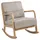 Beliani Schaukelsessel SORSELE Cord 65 x 79 x 81 cm Beige