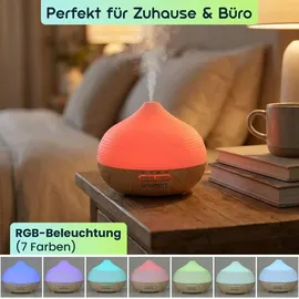 ideoon home Stilvoller Aroma Diffusor Luftbefeuchter 0,3 l Beige/Braun