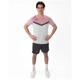 Jako T-Shirt Iconic - soft grey/dusky pink/anthra light