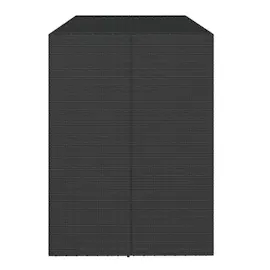 vidaXL Bartisch mit Glasplatte Schwarz 185x80x110 cm Poly Rattan
