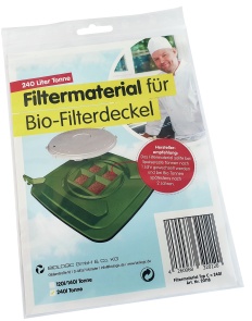 Biologic Filtermaterial für Biologic Clip-Filterdeckel, Ersatzfilter mit Biologic System, 1 Satz = 3 Stück, für 240 Liter Deckel