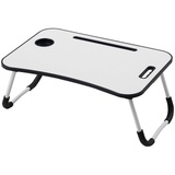 Albatros International Laptoptisch Albatros Laptoptisch Klapptisch FLIP mit Schublade (weiss) Laptop Tisch für Couch Laptop Ständer für Bett Handy/Tablet-Halter