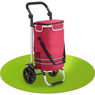 Juskys 3in1 Einkaufstrolley Rot