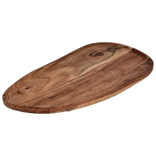 EGLO Living Dekoschale Forleyet, Schale zum Dekorieren, Dekoteller organisch geformt, Tablett aus Holz in Natur, Holzteller 40 x 21 cm