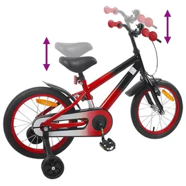 vidaXL Kinderfahrrad 16 Zoll blau/schwarz/rot