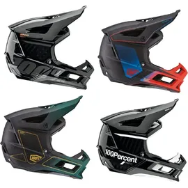 100% Aircraft 2 Steel Blue/Neon Red Downhill Helm (Black/Red/Blue,L (58-61))