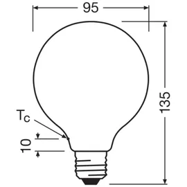 LEDVANCE LED-Kugellampe Globe 4099854237010 3,8 W E27 warmweiß