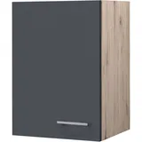 Flex-Well Exclusiv Oberschrank Morena 40 cm Basaltgrau matt - San Remo Eiche