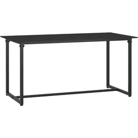 vidaXL Polyrattan Lounge-Set 4-tlg. schwarz inkl. Kissen 319194