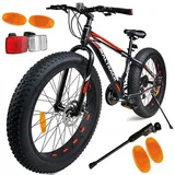 Maltrack FatBike 4.0 cm, Mountainbike, 26 Zoll, 21-Gang SHIMANO, Große Räder MTB