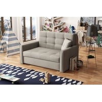 MIRJAN24 Schlafsofa Viva Lux II, mit Schlaffunktion und Bettkasten, 2 Sitzer, inkl. Kissen beige